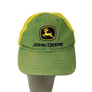 John Deere Toddler Hat Green Yellow One Size Meshback Snapback Embroidered Logo